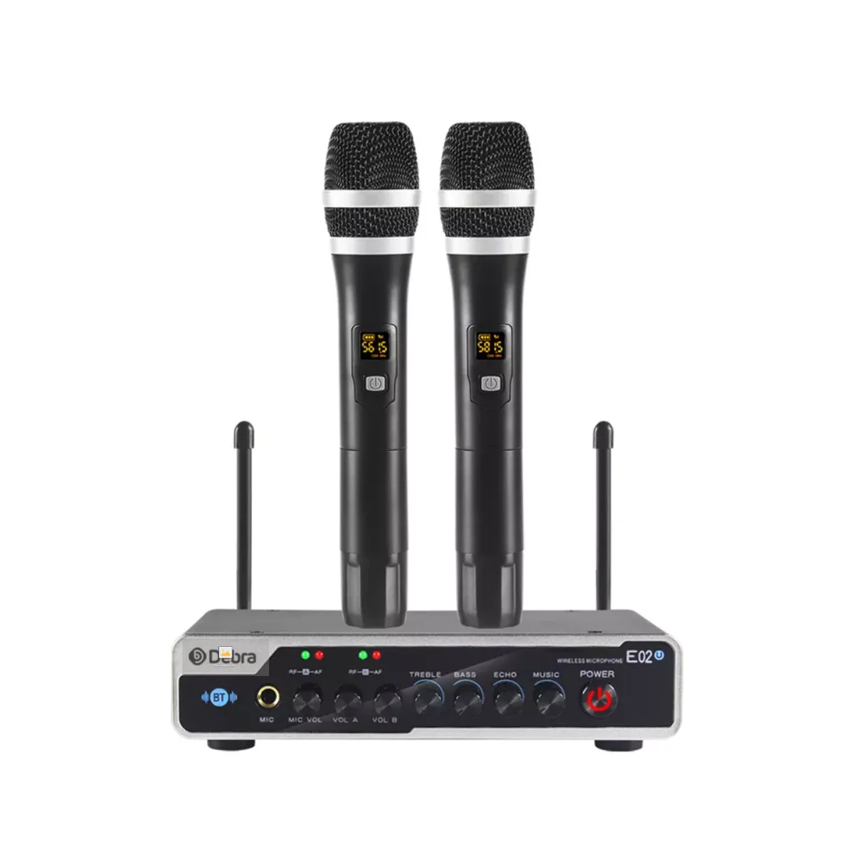 D Debra Audio VM302 VHF Wireless Microphone System with Dual Handheld Mic  Have XLR Interface, 80M Range, for Home Karaoke Wedding Conference S並行輸入  通販