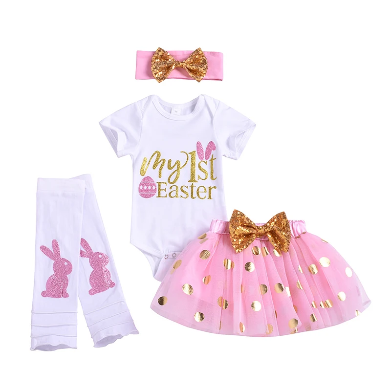 

Boutique Summer Easter Baby Girls 1st Birthday Outfits, Picture shows