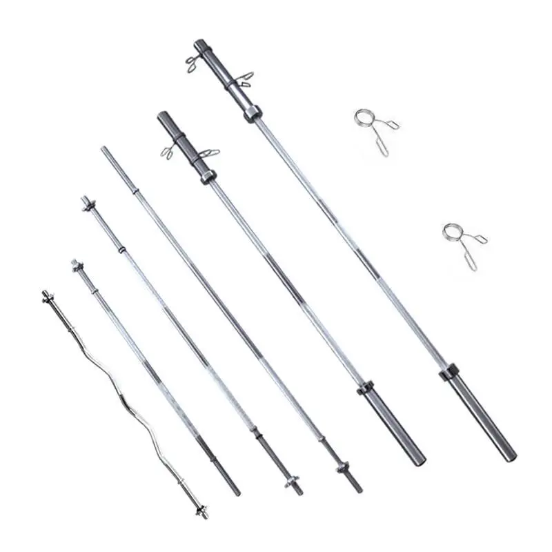

Super quality Indoor exercise gym equipments barbell bar, Silver
