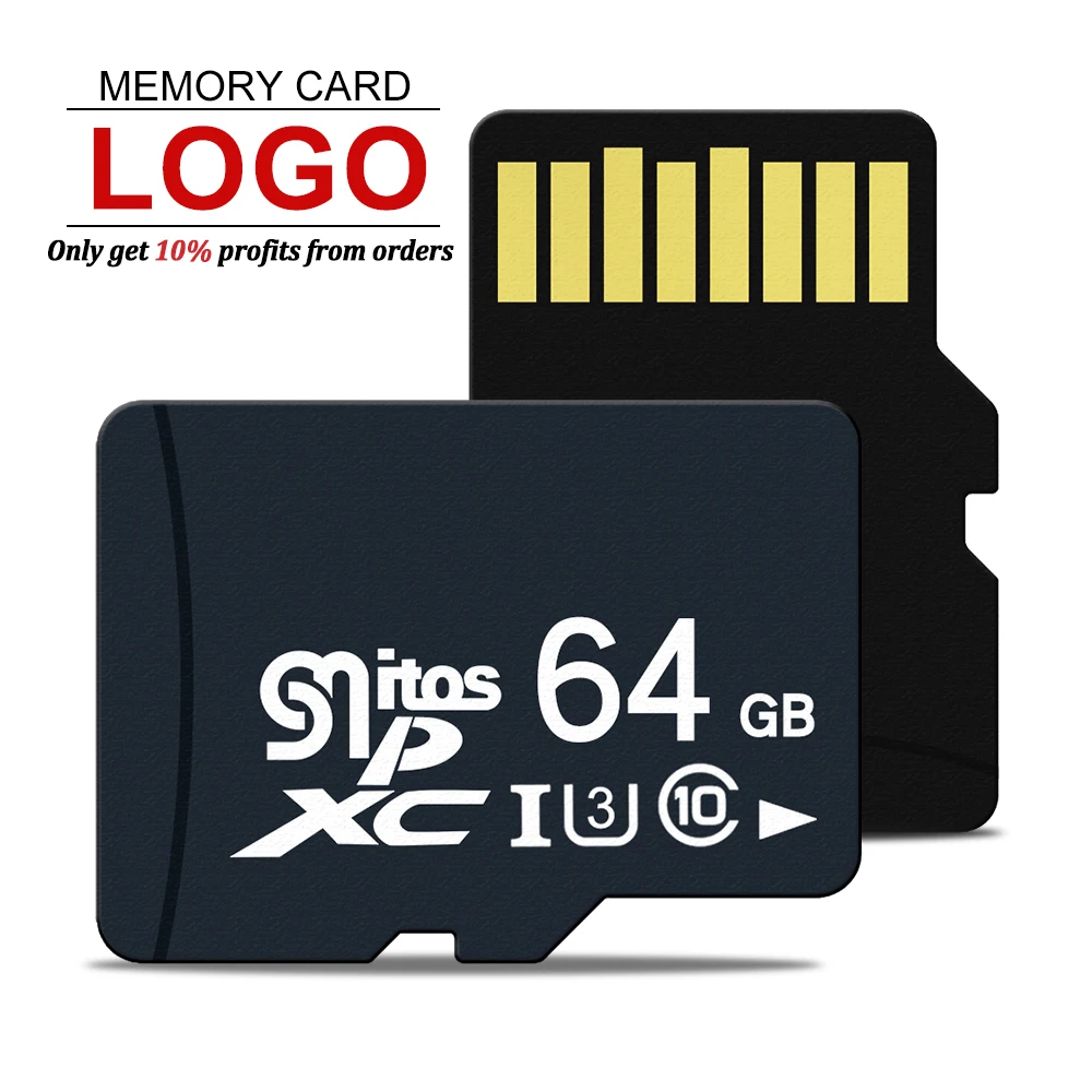 

Ceamere Neutral Blank 64GB Memory Card Class 10 U3 Blank OEM Logo TF Kart Custom Brand 64GB Memory Card Micro Storage 16GB