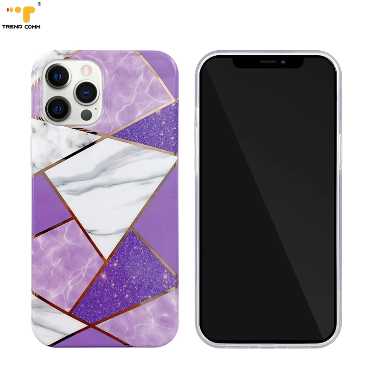 

Marble Patterns Electroplating IMD Protective Soft TPU Phone Cases For iPhone 11 12 Pro Max