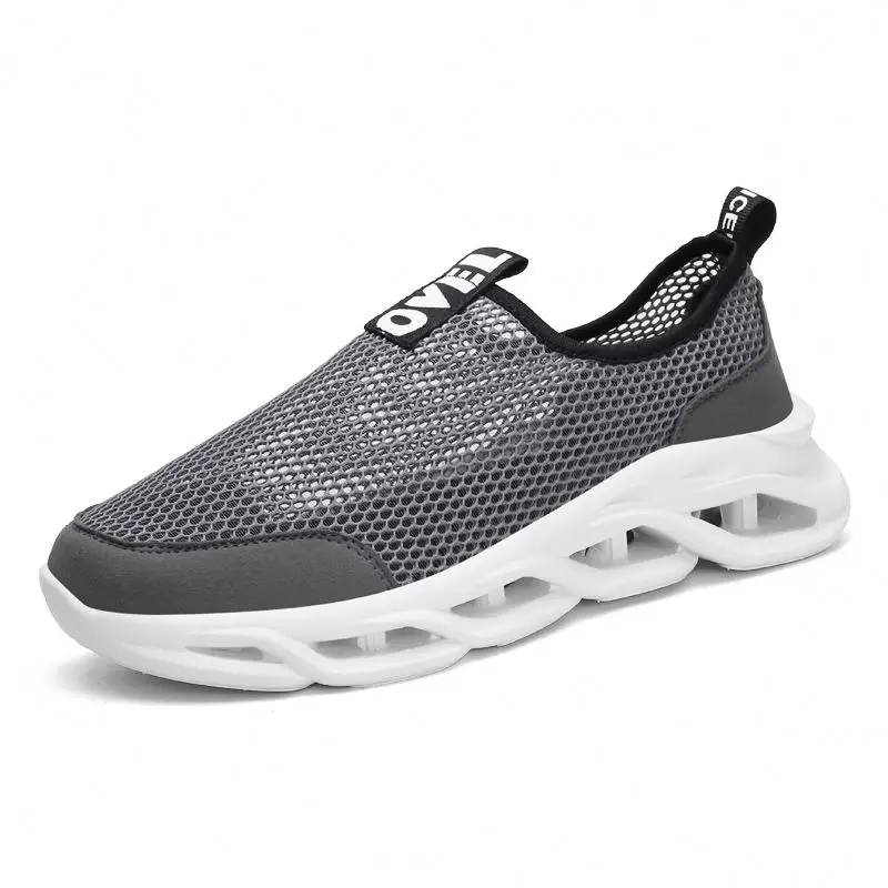 

Other Shoes For Men Casual Lazy shoe Sneaker Easy to Wear No Lace Custom Design White Black Grey Old Mans Shoes, White black greey