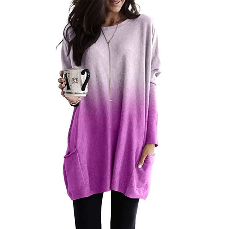 

Rummandy 2021 Women's tie dye Over Size Dresses women long sweater, Customized color