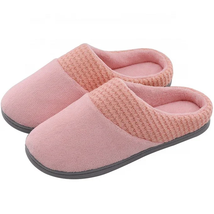 

wholesale Home female floor women's shoes cotton ladies indoor plush cute non-slip winter female slippers, Colorful