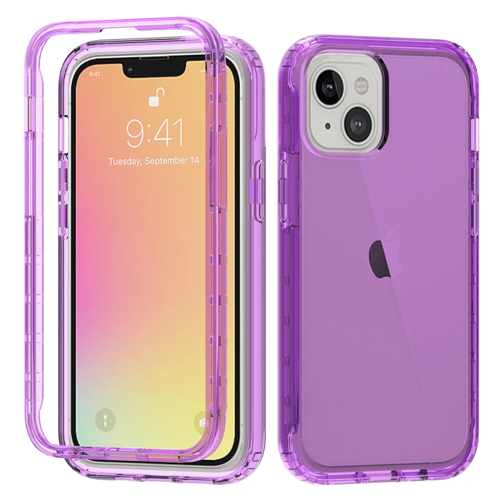 

360 Full Protective Gradient Colored Mobile Phone Case TPU PC Mobile Phone Case For iPhone 13/12