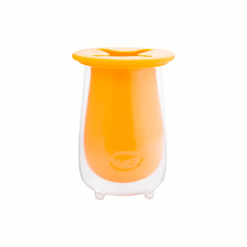 

New double layer non overflow foot cup for pet, Yellow