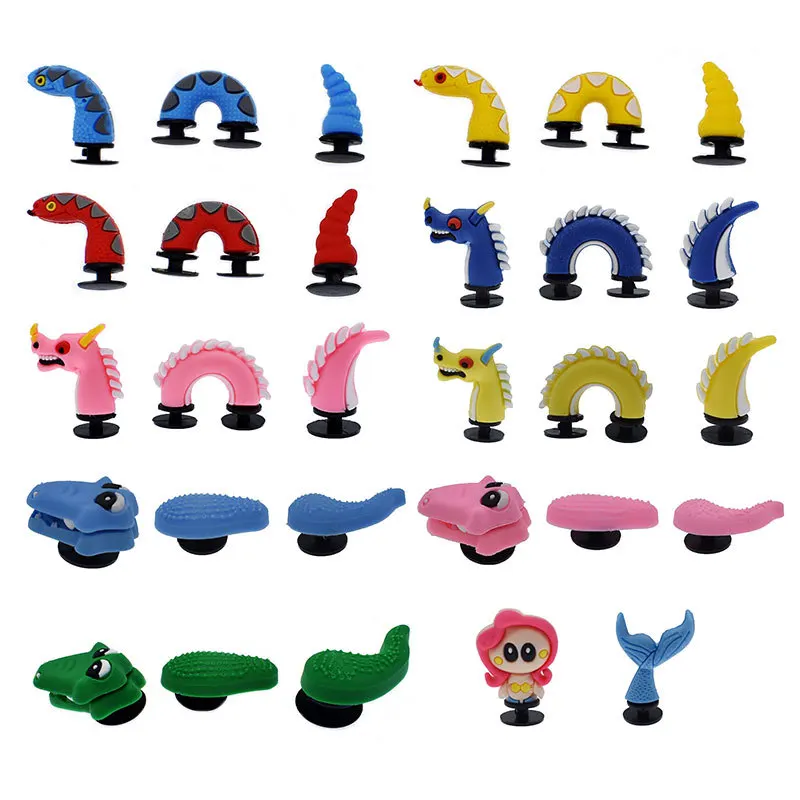 

Wholesale 3D Croc charm PVC Shoe Charm Cartoon Animal Shoe Decorations for Croc Clog Charm