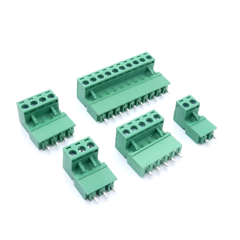 Screw 24AWG to 12AWG 5.08 mm 12 A 2.5 mmВІ 3 Ways Pluggable Terminal Block 
