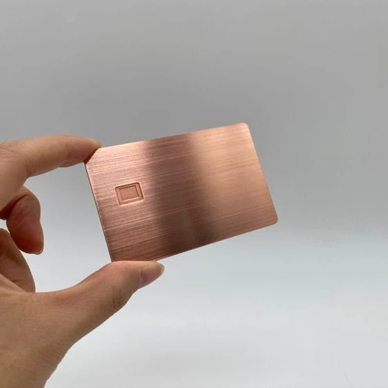 

DU new rose gold metal cards with slot, Cmyk or pantone