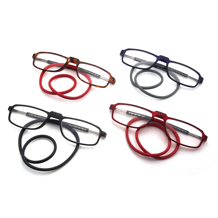 

Sunbest Eyewear 8203 High Quality TR90 Magnetic Neck Hanging Women Men Reading Glasses With Adjustable Legs, Customize color