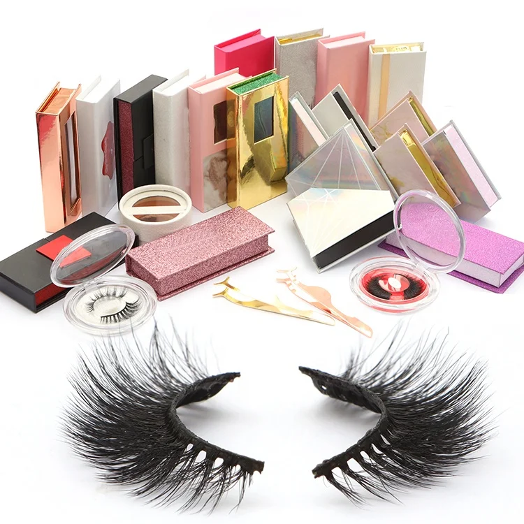 

Natural Strip custom box eyelash mink 3d eyelash wholesale with Mink False lashes