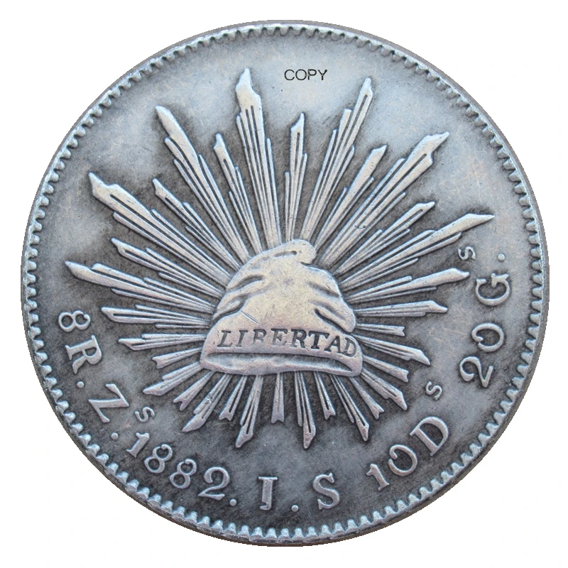 Reproduction 1882 Mexico 8 Re