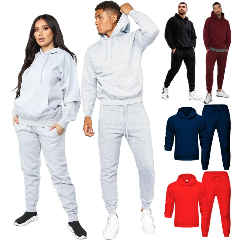 

Custom Logo Printing Wholesale Lightweight Unisex Men 100% Polyester Sweatshirt Tracksuit Sweatsuit Set Jogging Suit, Gray,brown,black,red,blue