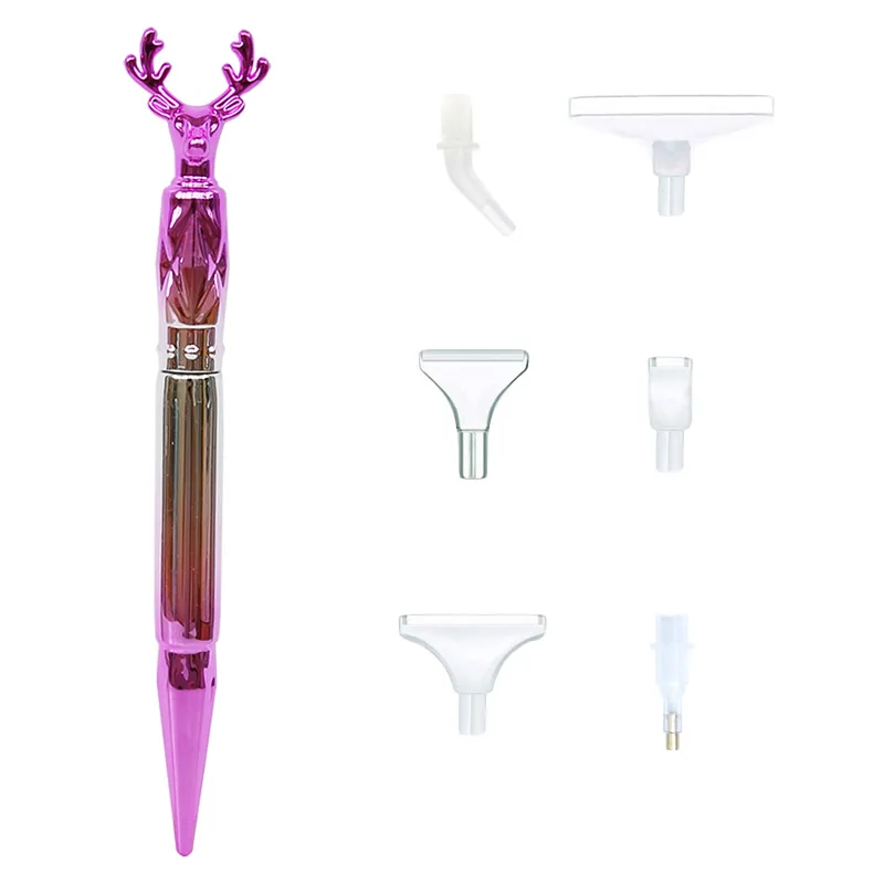 

New Style 5d Diamond Painting Point Drill Pen with 6 Replacement Pen Heads Diy Diamond Art Embroidery Pen Tools Accessories