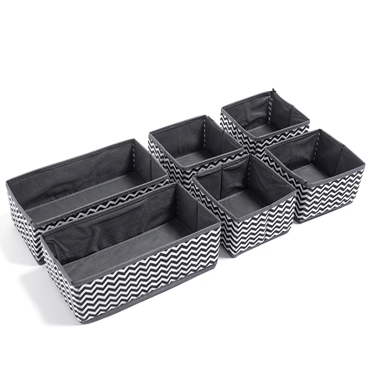 

Wave Pattern Non-Woven Underwear Storage Box Foldable Socks Storage Box