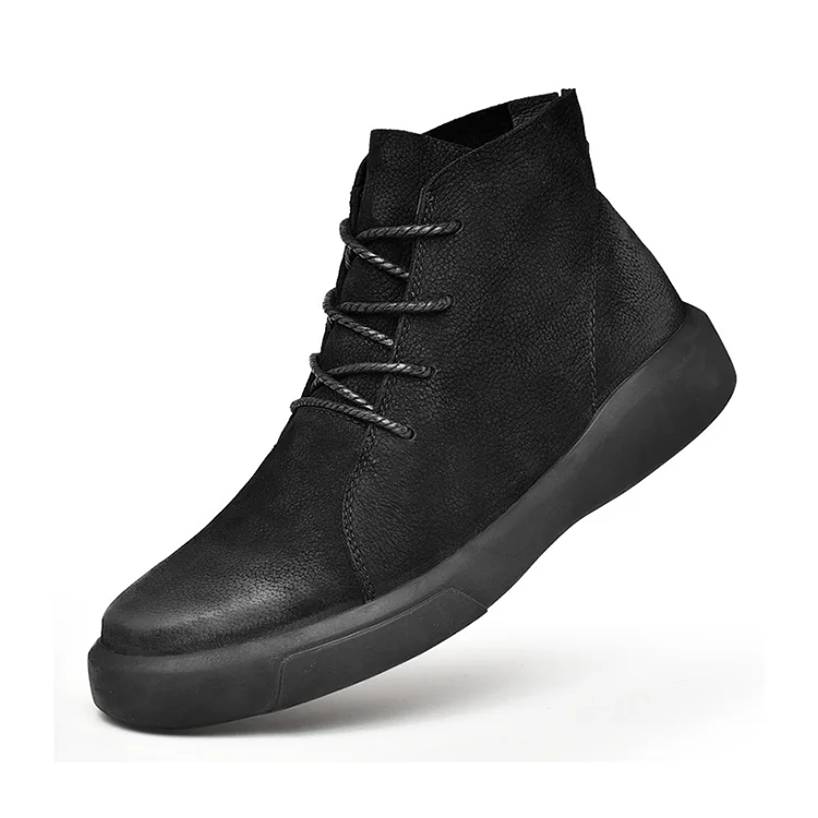 

High quality pure genuine leather m-artin men's boots casual shoes footwear army boots