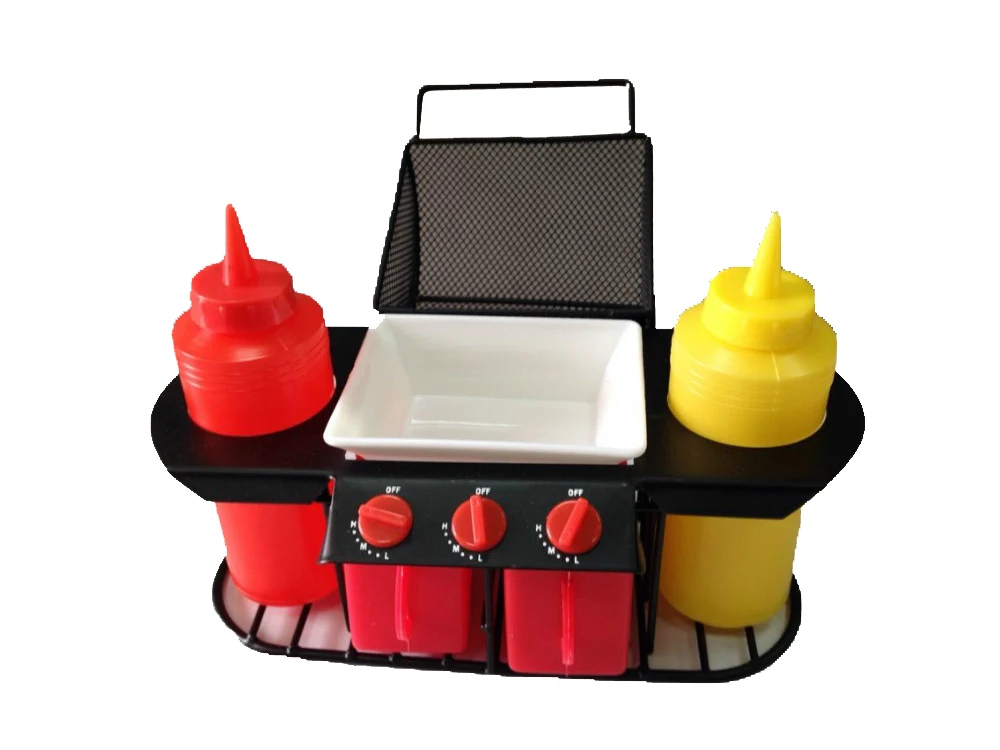 6pcs Grill Chicken Plastic Bbq Condiment Set Buy Mini Condiment Set,Grill Chicken,Bbq