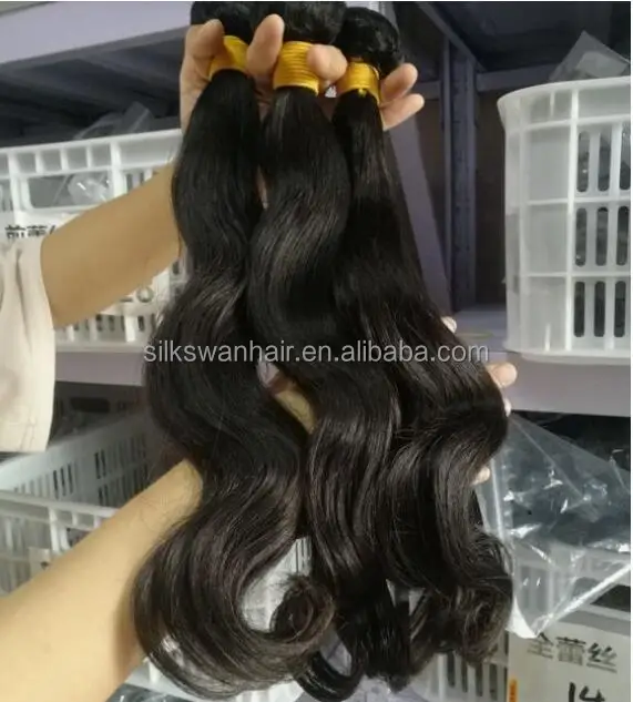 

Raw material wholesales virgin human hair bundles 12a in guangzhou body wave