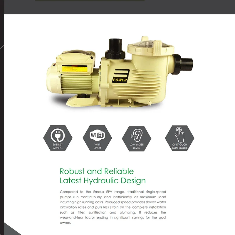 Swimming Pool Variable Speed Pump Emaux Epv Series Water Pump Electric