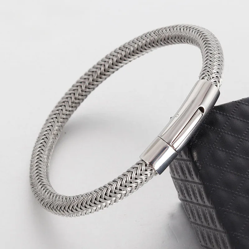 2019 New Arrival Weave Real Leather Mens Bracelets