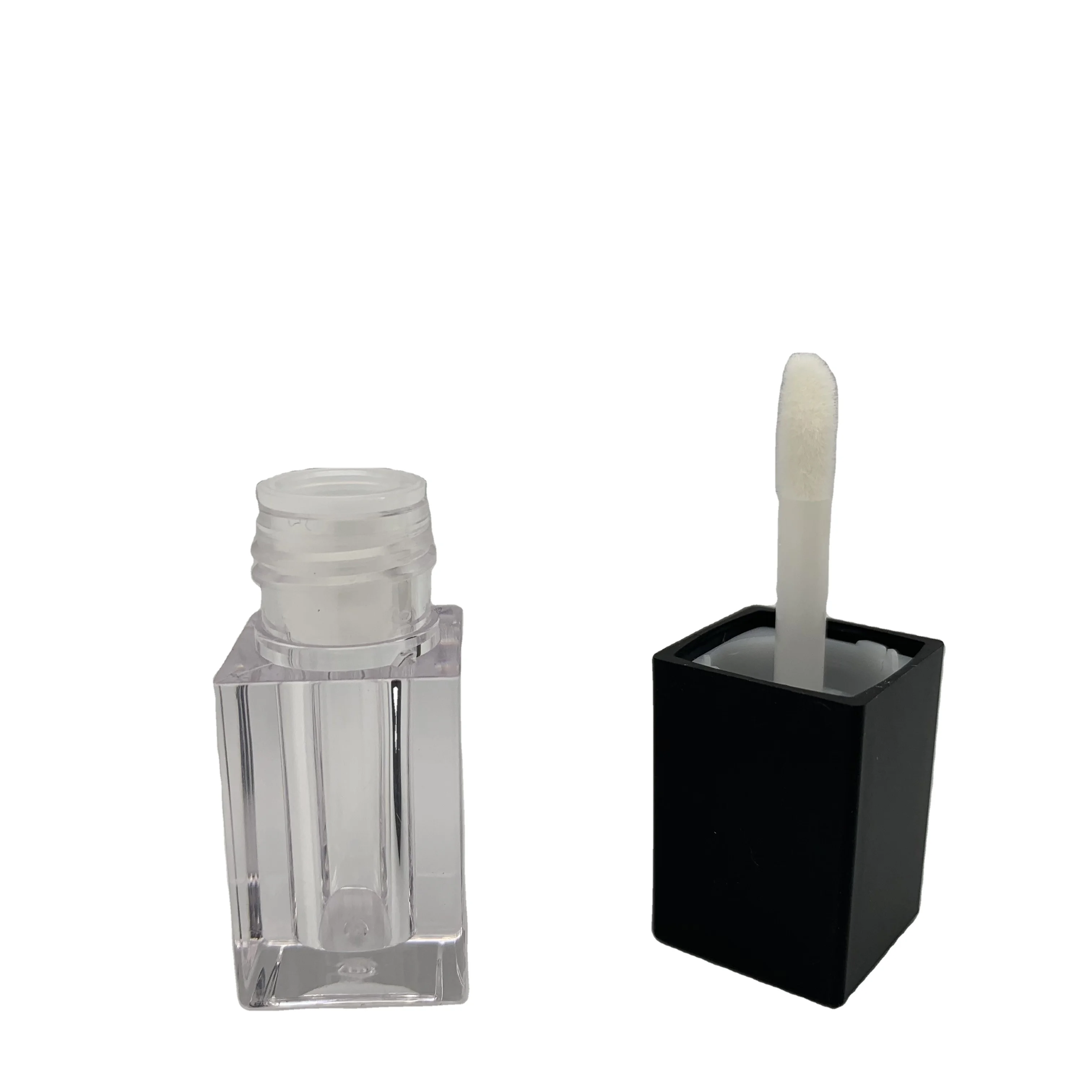 

Fashion Square Liquid Lipstick Container Custom Empty Lip Gloss Container Tubes, Clear,white black and custom