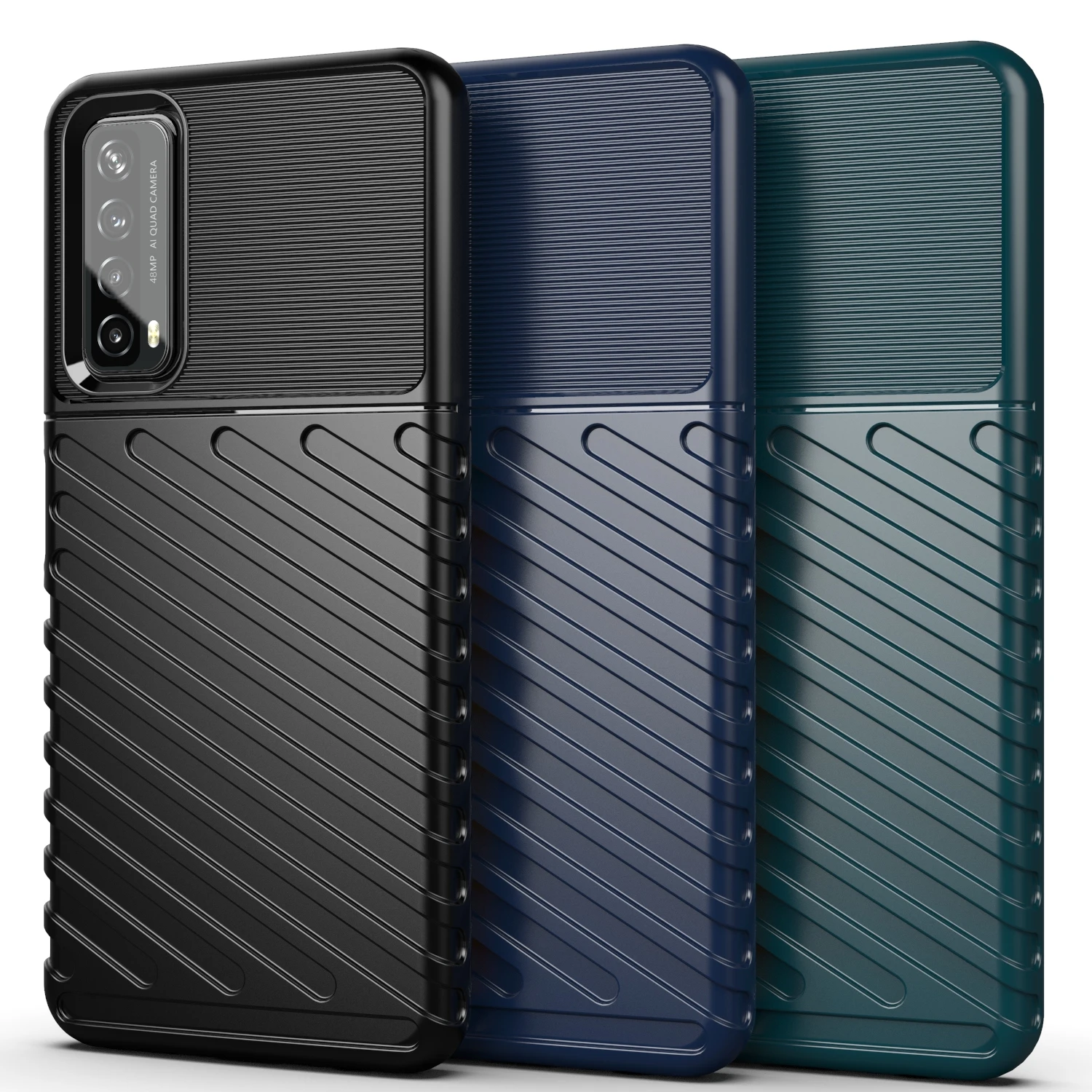 

Shockproof TPU Mobile Back Cover For huawei p smart 2021 phone case, 3colors