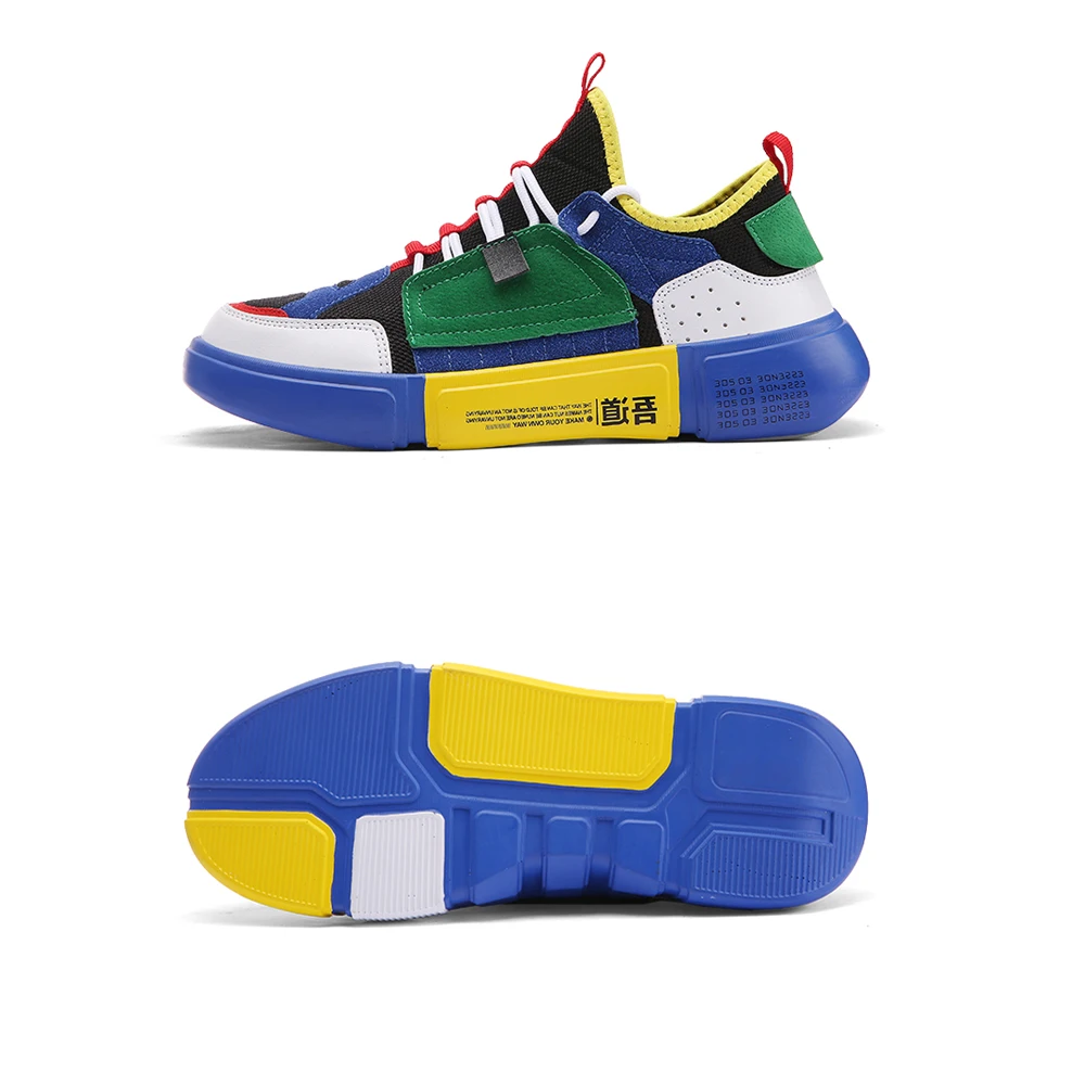 

New fashion shoes outdoor casual breathable shoes low-top men factory wholesale fashion sneakers, Green+grey+brack