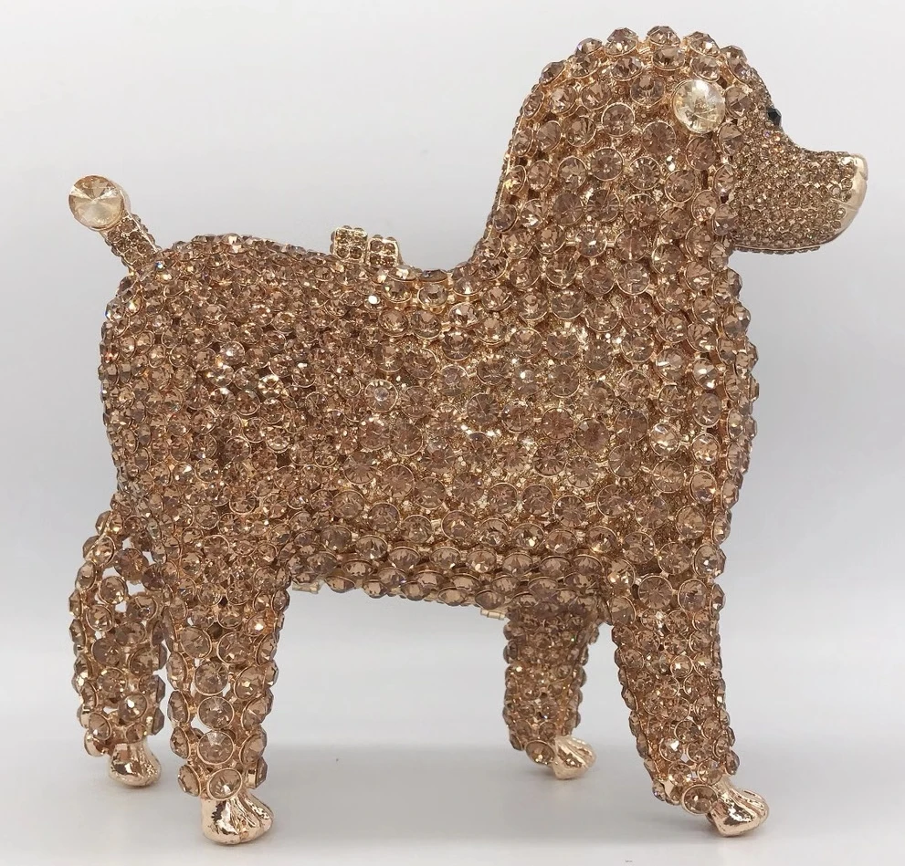 

Dog Shaped Purse Clutch Bag Crystal Evening Bag for Party
