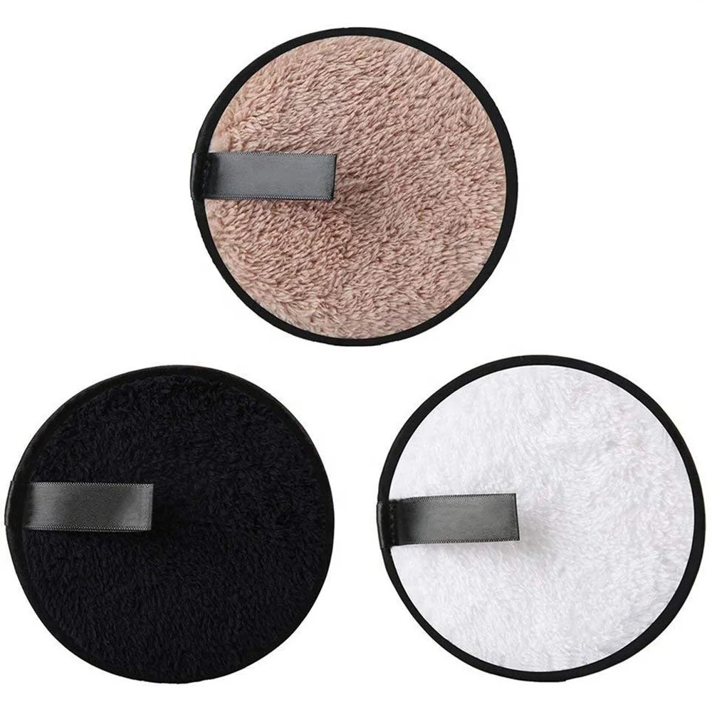 

High quality 12 cm washable Magic bamboo makeup remover cotton pads for face, Custom color