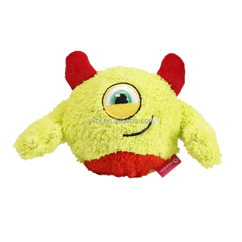 

Hot Selling Soft Green Smile Monster Plush TPR Ball Duralbe Dog Bite resistant Chew Toys for Puppy Small Medium Large Pets Play, Blue,red,green,grey