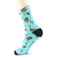 

Make your own happy wholesale custom girl tube printed socks