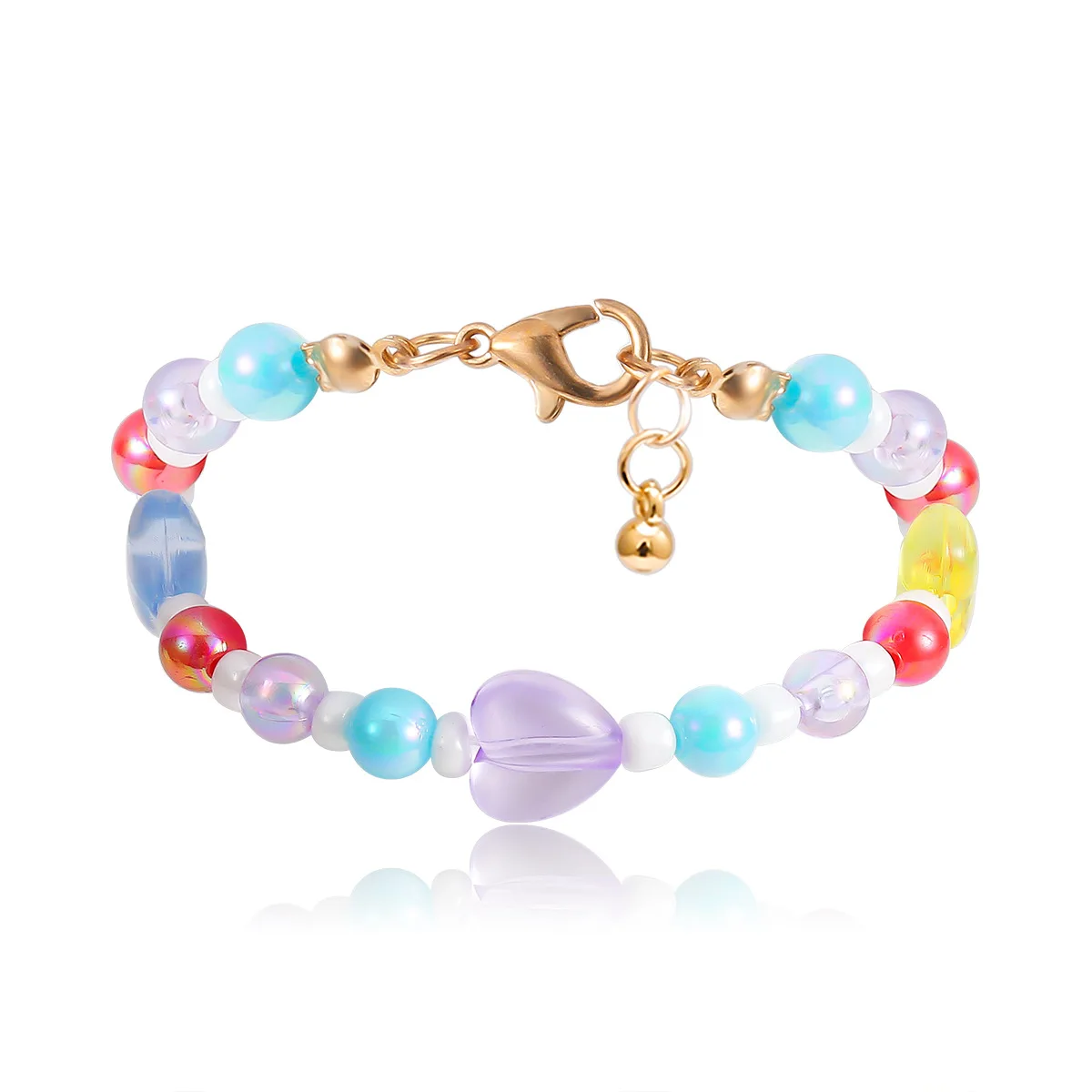 

Bohemia Handmade English Letter Rice Beads Bracelet Chic Charm Bracelet For Friends Blessing Jewelry
