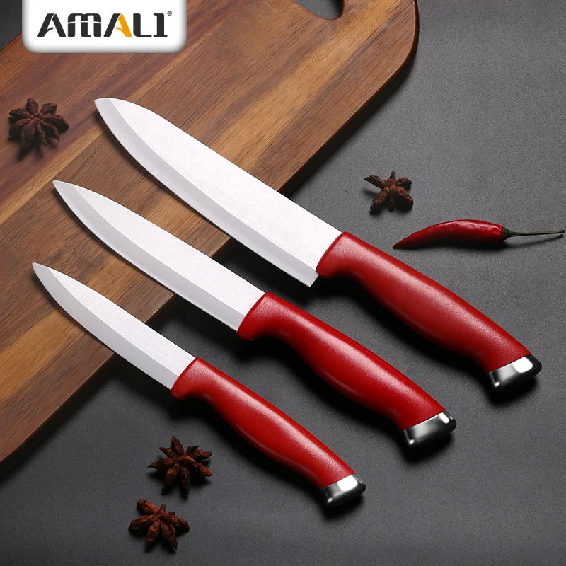 

Ready To Ship-3PCS Ceramic Knife Zirconia Chef Knife, Utility Knife, Fruit Knife With Sheath Kitchen Accessories Kitchen Tools