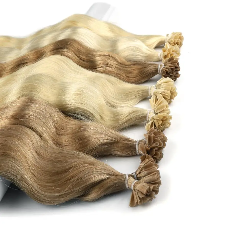 

Free Sample Neitsi 100% Human Hair Nail U Tip Wavy Kingky Curly Hair Extension Wavy Hair