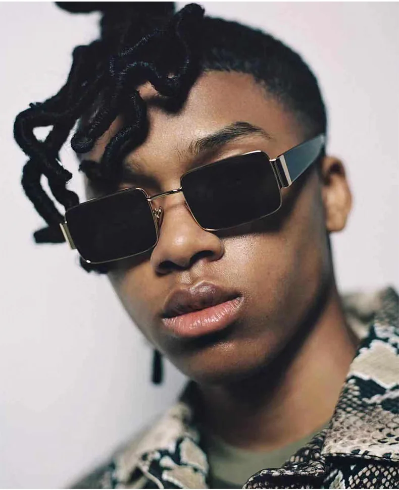 

high quality metal sun glasses unisex custom logo retro new brand designer small square sunglasses men women