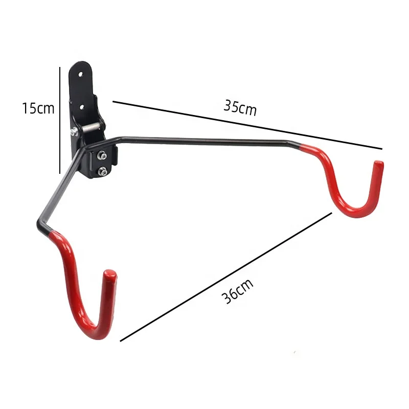 

Bicycle Hanger Advise Install The Racks To A Wood Stud Protect Bikes Bike Hanger Wall Wall Bike Hanger Accessories, Red & black