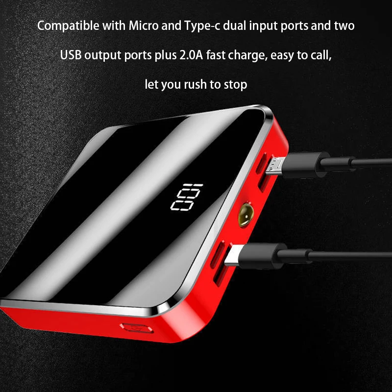 2020 Portable Fast Charging mobile Phone Powerbank Gift Pocket Digital dising light 10000mah 20000mah mini power bank for iphone - ANKUX.COM