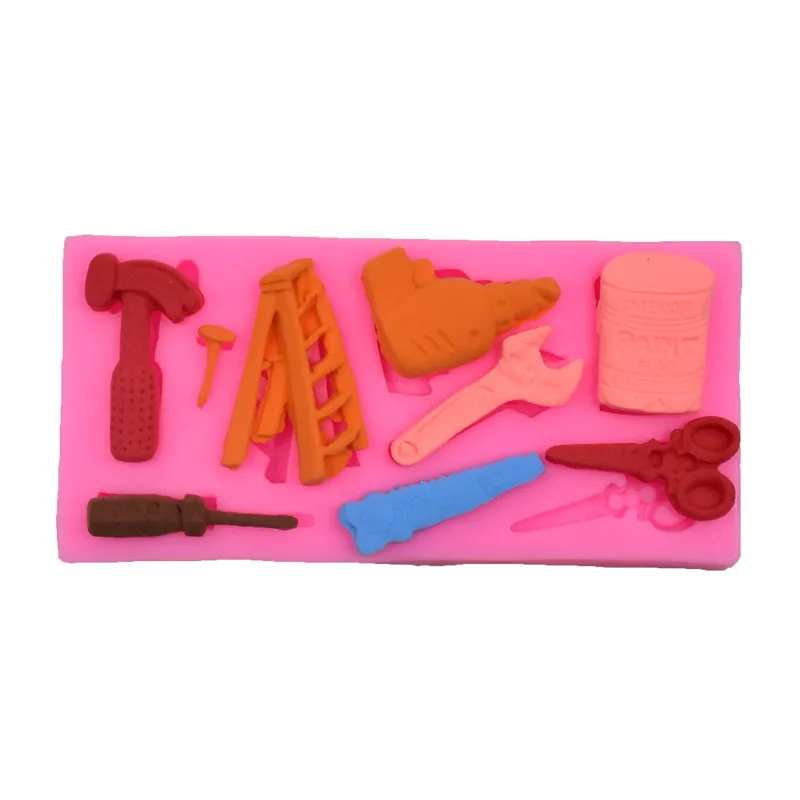 

DIY Baking Hammer Wrench Scissors Stair Tool Modeling Cake Decorating Silicone Baking Mold Baking Pastry Accessories Supplies
