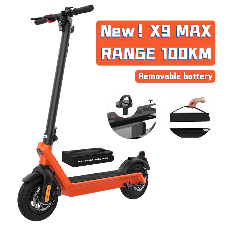 

Free Shipping EU US Warehouse Two Wheels 100KM Range 15.6Ah 800W Electric Scooter Prices Elctric Scooter, Black