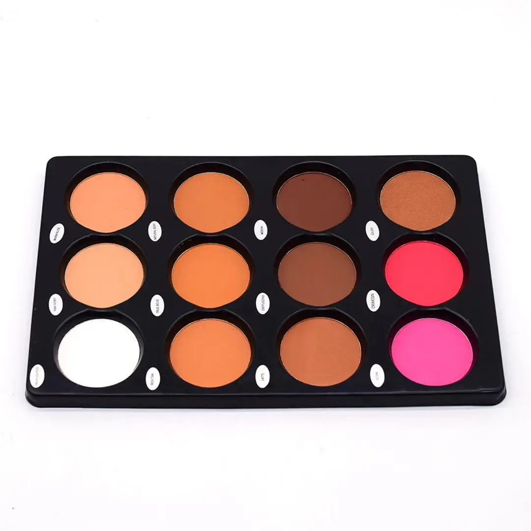 

Top Selling Make Your Brand Cruelty Free Blush Highlighter Palette Pressed Powder Contour Palette, 12 color