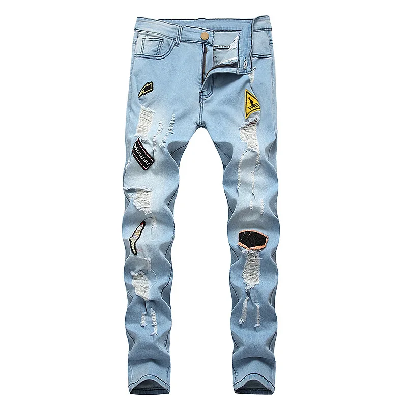 

Ripped Designer Denim Jeans Pants Men Style Brand New Style Men's Jeans Slim Fit Wholesale Jeans