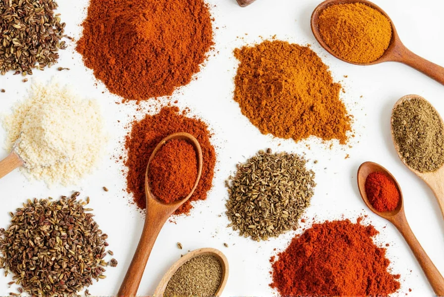 Spice rack before organization