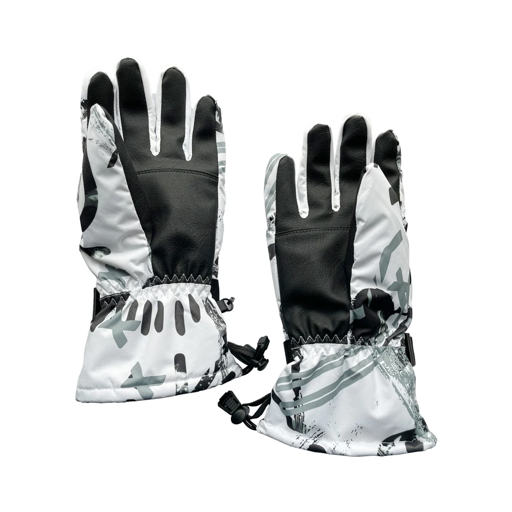 

Winter Snowboard Ski Leather Mittens Gloves