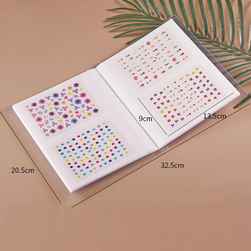 

Low Price Storage Collection 80 Slots Nail Stickers Decal Album Book For Nail Art, Clear