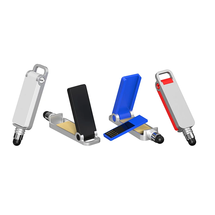 

2021 New Mini Metal Key USB Flash Drive Phone Holder 2.0 3.0 Pen USB Flash Drive 256GB USB Disk, Silver/black