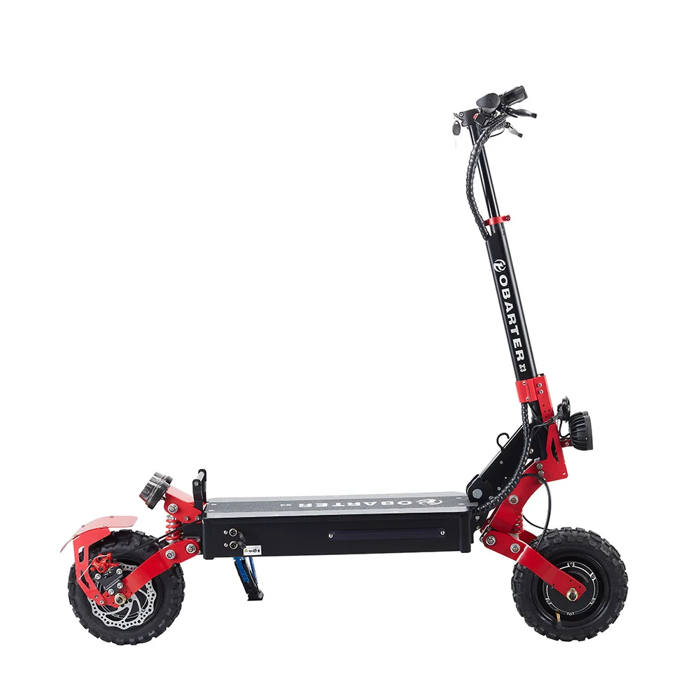 

Low MOQ self-balancing electric scooters Scooters and Folding Foldable Scoter Adult E Electric Scooter cheap EU Warehouse Sale, Black and red details