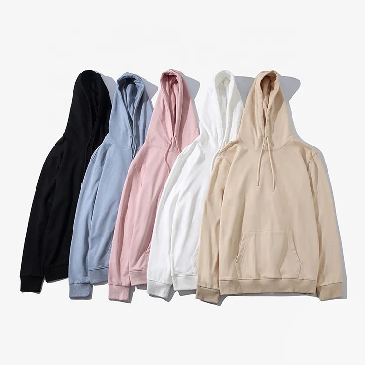 

2019 newest fashion high quality 5 colors blank plain custom logo hoodies, Shown