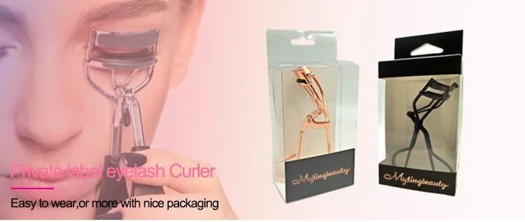 Muting Makeup Tools Vendor Wholesale Custom Logo Rose Gold Mini Eye Lash Lift Curler Private Label Eyelash Curler With Packaging