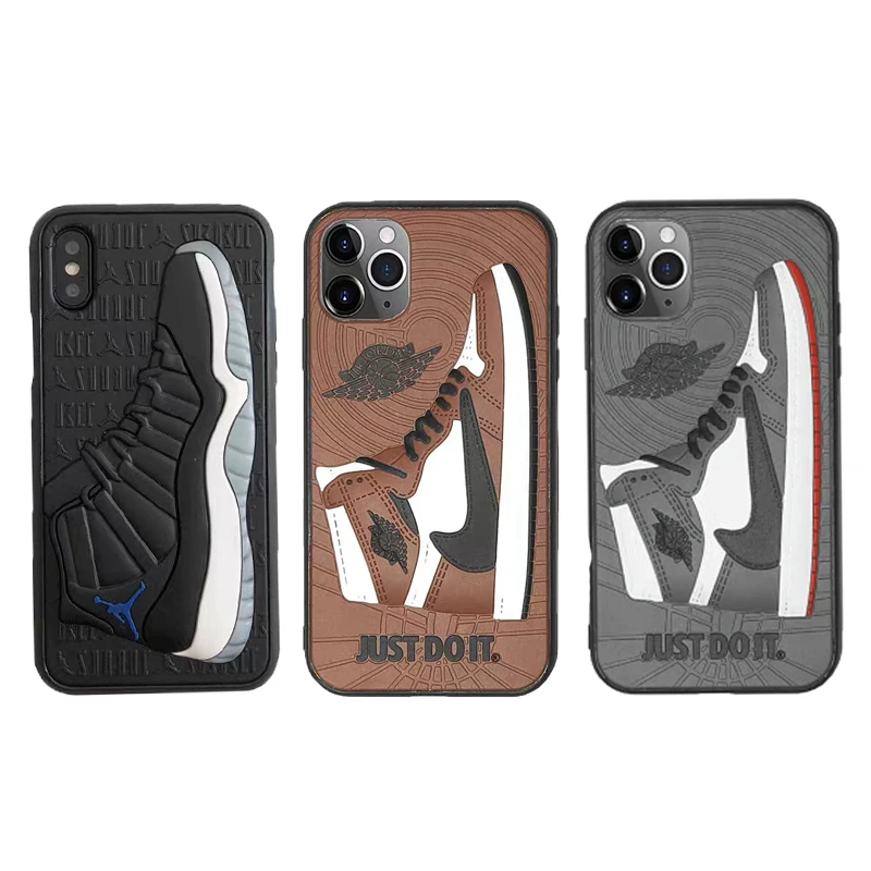 

2022 3D soft silicone NBA Jordan sport sneaker cover basketball phone case for iphone Xs,XR,11/12 pro max/13/13 pro max