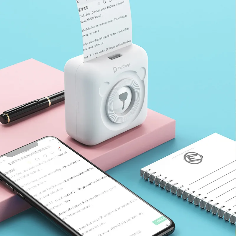 
Peripage Portable Thermal Bluetooth USB Printer Mini Photo Pictures Printer For Mobile Android iOS Phone 58mm Label maker 